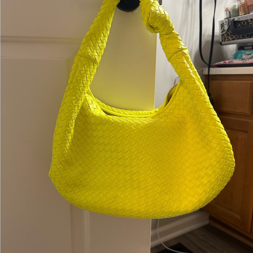 Urban Outfitters Yellow Hobo Bag with Textured Design